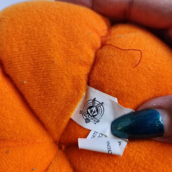 Bugs Bunny Pumpkin Plush 1997 Warner Bros Looney Tunes Halloween Fall 90s 1990s - Picture 8 of 10